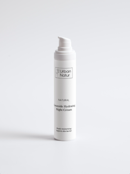 Crema con ceramidas Urban Natur. Fórmula reparadora e hidratante con ingredientes naturales, ideal para piel seca y dañada. Cosmética natural sin tóxicos que refuerza la barrera cutánea, reduce la sensibilidad y aporta suavidad para una piel protegida y equilibrada.
